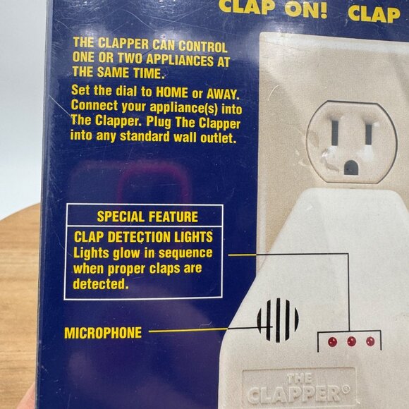 The Clapper Wireless Sound Activated On/Off Switch New sealed in wrap gift prese - Picture 8 of 11